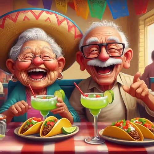 Old Couple Diamond Painting Kits for Adults, 5D Diamond Art Painting by Numbers Kits, DIY Couple Diamond Dots Art Kits, Full Round Drill Diamond Art Kits for Adults for Home Wall Decor, 14x14 inch - color: Old Couple