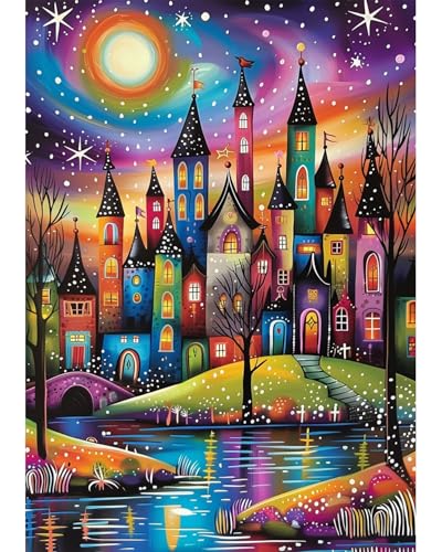 Country Diamond Art Kits for Adults, Landscape Diamond Art 12X16 Inch - color: Landscape 09