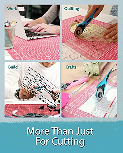 G+ Self-Healing Modeler's Cutting Mat A4 9 x 12"; Professional Small Cutting Board for Kids Modeling, Scrapbooking, Gundam Building, Rotary Cutting - A Great Hobbyist Cutting mat - color: Rose Red, size: 12"L x 8.5"W