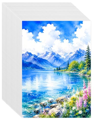 82 Sheets Watercolor Paper Bulk 5"x7", 110lb/230gsm Cold Press Thick, White - size: 5"x7"