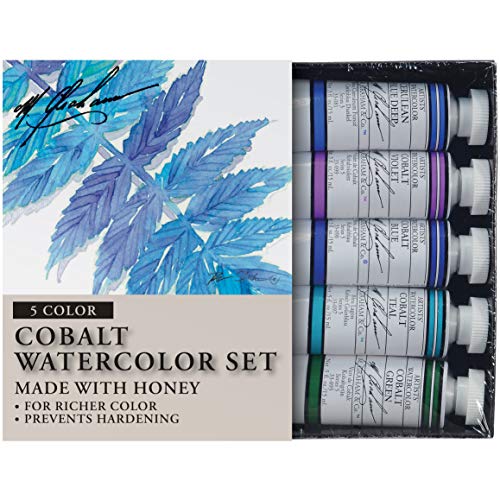 M. Graham Tube Watercolor Paint Marinescape 5-Color Set - color: Cobalt Mix 5 Color Watercolor Set, style: Watercolor Sets