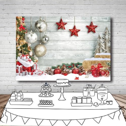 Christmas Theme 7x5Ft Seamless CP Pictorial Cloth Photography Background Computer-Printed Vinyl Backdrop - size: 7X5Ft