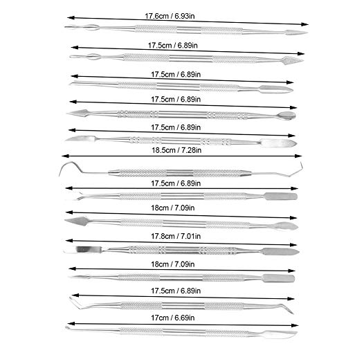 Carving Tool, Wax Carvers Set Double Ended Stainless Steel Polymer Pottery Clay Carving Tool