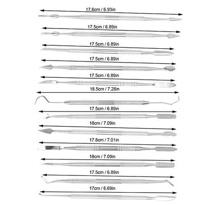 Carving Tool, Wax Carvers Set Double Ended Stainless Steel Polymer Pottery Clay Carving Tool