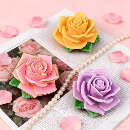 Rose Candle Molds, Bloom Large Rose Flower Candle Molds - color: 1 Pcs Large Rose Silicone Molds