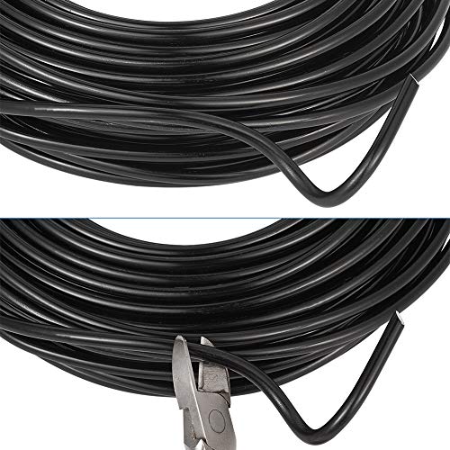 65.6 Feet 3.5mm Aluminum Wire Black Bendable Metal Craft Wire for Beading Jewelry Craft Making - color: Round-Black, size: 3.5mm