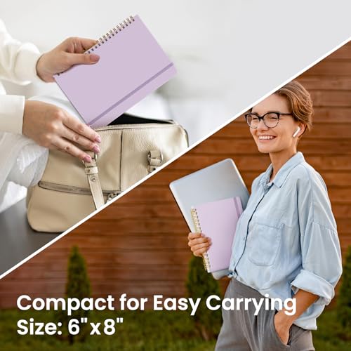 Taja Dotted Spiral Journal Notebook for Women & Men, 140 Pages, Dotted Notebook for Journaling & Note Taking, Journals for Writing, A5(5.7" x 7.9") – Purple - color: E.Purple, style: b-Dotted