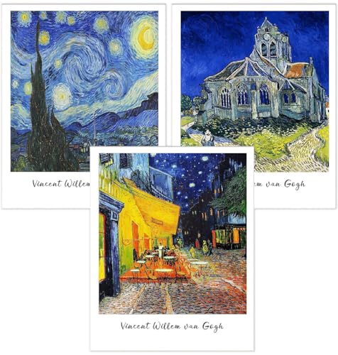 3 Pack Van Gogh Diamond Art Kits for Adults Diamond Painting Kit Beginner - color: DP03144, size: Round Drill