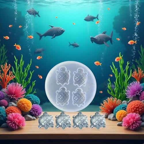 Sea Turtle Silicone Resin Jewelry Molds, Keychain and Pendant Casting Kits for DIY Handmade Crafts, Jewelry Making Supplies, Resin Casting Molds
