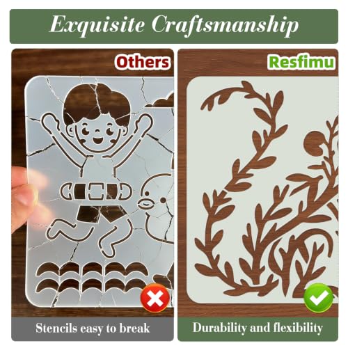 Animal Flower Stencils for Crafts Reusable 24Pcs Stencils(7.8X7.8 Inch) - color: Animal 7