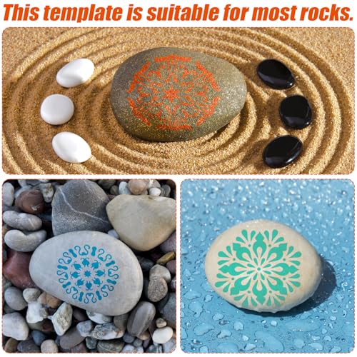 60pcs Mandala Stencils for Painting, Mandala Dotting Templates (Style 2) | 2x2 Inch Reusable PET Crafts Art Drawing Stencil for Rocks Wood Furniture Canvas Fabric Decoration DIY Projects - style: B
