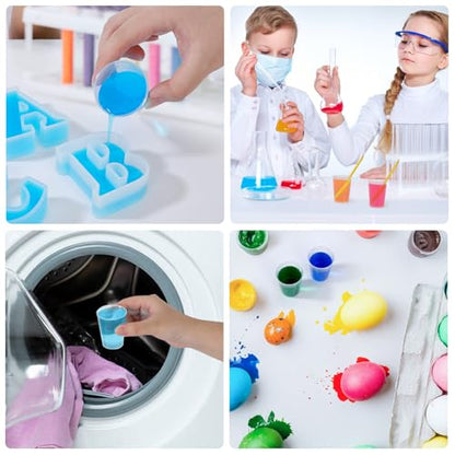 Resin Mixing Cups and Sticks, 110 Packs Epoxy Measuring Cups Kit - 60PCS 100ml Disposable Graduated Cups, 50PCS Pointed Stir Sticks for Mixing Paint, Stain, Epoxy, Resin - color: Clear cups+point stick, size: 50ml