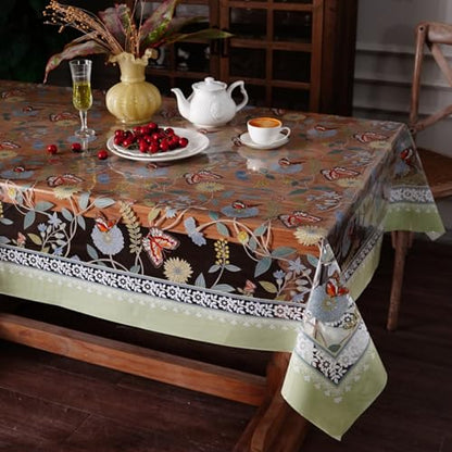Clear Table Protector Cover PVC Tablecloth with Butterfly, 52"x70" | Dining Room, Kitchen Meals, Tabletop Protection, Easy Cleanup, Brunch, Parties, Holiday Gatherings, Everyday Use - color: Butterfly, size: 52" x 70" (Rectangular)