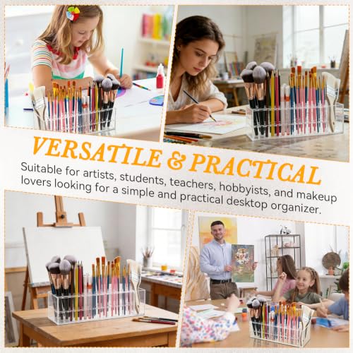 Acrylic Paint Brush Holder, 98 Holes Desktop Organizer Stand