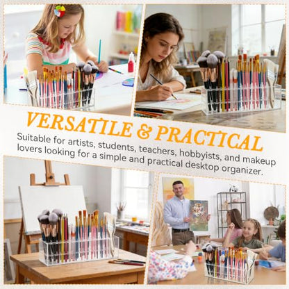Acrylic Paint Brush Holder, 98 Holes Desktop Organizer Stand