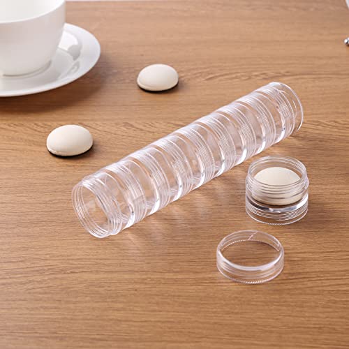 Mini Ink Blending Brushes Tools with Replacement Round Foams Refills Round Stackable Jars Storage Cases Set for Scrapbooking Painting Art Supplies Hand Tool Craft Cardmaking Drawing - color: 1 Tool+12 Domed Foams+10 Stackable Jars