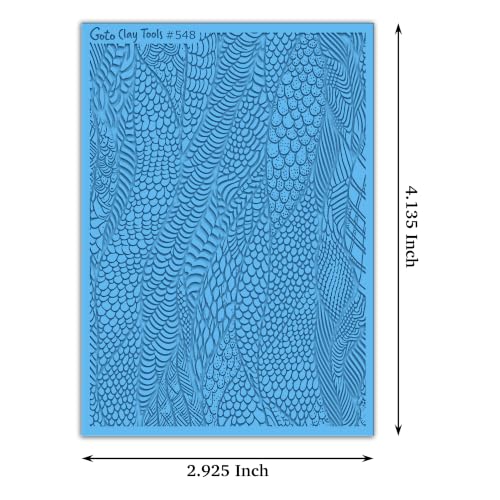 GOTO CLAY TOOLS Snake Skin Texture Sheets for Polymer Clay, Achieves the Same Texture as a Polymer Clay Roller, Snake Skin Texture mat for Polymer Clay – TM-548