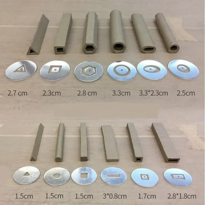 Lovemine Versatile Clay Gun,Clay Extruder Gun w/12 Different Molds + 1 Solid Disc + 1 pc Clay Throwing Cloth,Handheld Extruder Clay Tool for Sculpturin