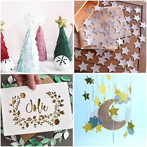 Silver Glitter Cardstock 12 x 12, Paper for Cricut, Thick Card Stock for Card Making, Scrapbooking, Craft(250Gsm 30Sheets)… - color: Silver