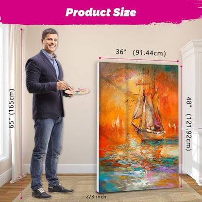 Stretched Canvas for Painting, 2Pack 36X48 Large Canvas for Painting, (400GSM) Triple Primed 2/3" Profile Cotton Professional Artist Quality Blank Canvas,Ready to Paint, Art Supplies for Acrylic, Oil - size: 2pk-36x48 inch