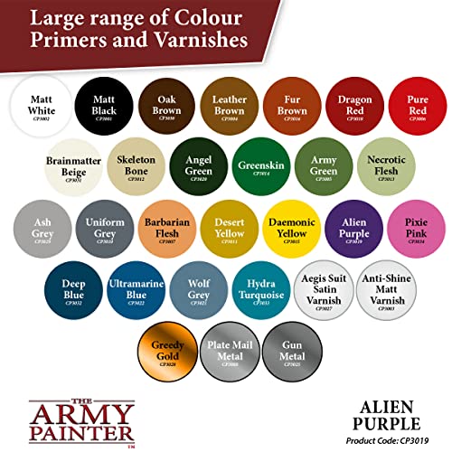 The Army Painter, Colour Primer Alien Purple, 400 ml acrylic spray | Spray Paint Basecoat for Miniature Model Undercoat Priming, Plastic Wargames, DnD & Warhammer - color: Alien Purple