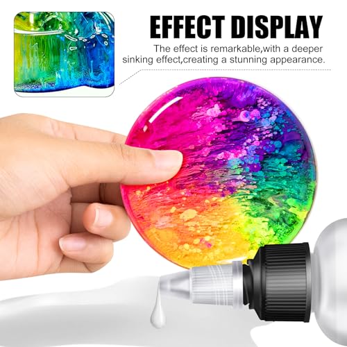 White Alcohol Ink for Epoxy Resin - 3.5oz/100ml Concentrated White Resin Pigment, Alcohol-Based Ink for Epoxy Resin Painting, Petri Dish Making, Resin Art - Epoxy Dye for Coaster, Yupo, Tumbler Making