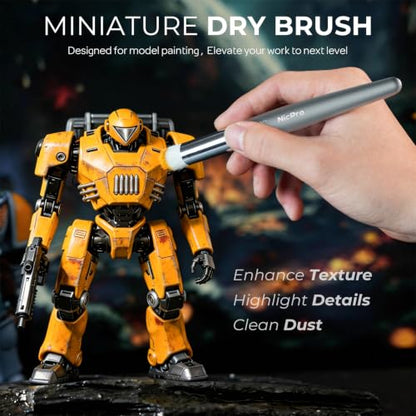 Nicpro 30 PCS Miniature Paint Brushes & Dry Brush, Model Paint Brush Set - size: 30 PCS