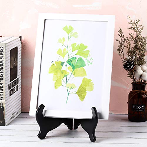 Tatuo 2 Packs Wooden Plate Stands for Display, Plate Holder Display Stand, Picture Frame Stand Easels, Tabletop Art Holder, Book Dish Decorative(12 Inch,Black) - color: Black, size: 12 Inch