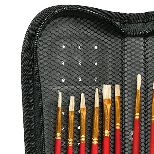 MEEDEN Paint Brush Holder, 15 X 11.2 Inch Zippered Paints Brush Case, Organization and Storage Bag for Artist Paints Brush (Brushes NOT Included) (Pack of 2) - size: 15 X 11.2 Inch (Pack of 2)