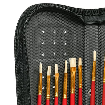MEEDEN Paint Brush Holder, 15 X 11.2 Inch Zippered Paints Brush Case, Organization and Storage Bag for Artist Paints Brush (Brushes NOT Included) (Pack of 2) - size: 15 X 11.2 Inch (Pack of 2)