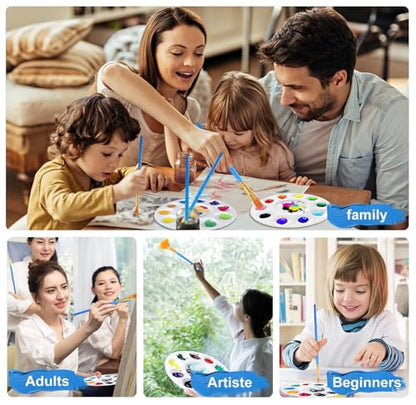 40PcsArt Paint Tray Palettes,Paint Trays for Kids or Student to Craft DIY Painting or School Project, White Plastic Paint Pallets