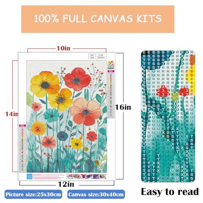 Eterkosu Flowers Diamond Art Kits for Adults,Diamond Dots Art Kits - color: YZ-83-01