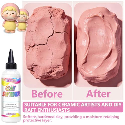 Premium Polymer Clay Softener – Revive Hardened Clay, Enhances Flexibility & Adhesion, Adds Shine After Baking, Ideal for Ceramic Artists, Teachers & DIY Craft Lovers