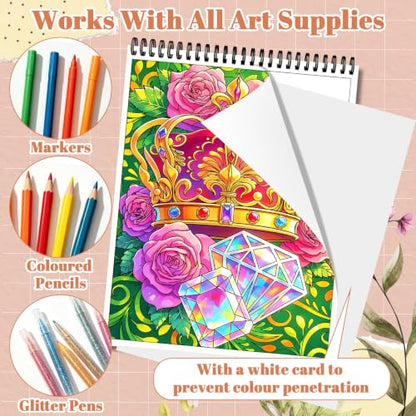 Kalysky 3 Pack Adult Coloring Books for Women, Spiral Bound - color: Women's Coloring Book