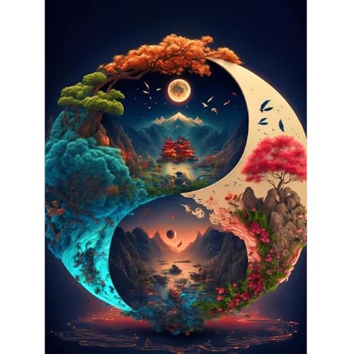 JAKI Tree of Life Diamond Painting Kits for Adults 12x16inch | Tree Diamond Art Kits for Adults,Gem Art Kits for Gift Home Wall Decor - color: B2056