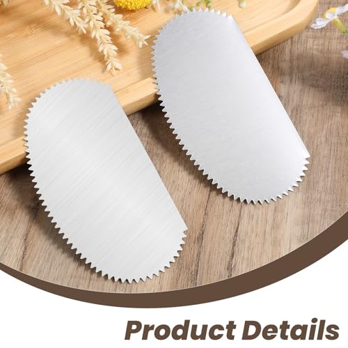 4 PCS Stainless Steel Pottery Ribs, Metal Ribs for Pottery, Silver Pottery Rib Clay Scoring Tools, Serrated Metal Scraper Ceramic Tool for Sculpture