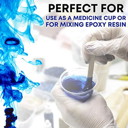 [400 Pack - 1oz] Epoxy Resin Mixing/Medicine Cups With 100 Bonus Mixing Sticks For Mixing Paint, Stain, Epoxy, And Resin - 1 Ounce (30ml) Graduated Plastic Cups (4 Sleeves) - EpoxyStix - size: 400ct with 100 Stir Sticks