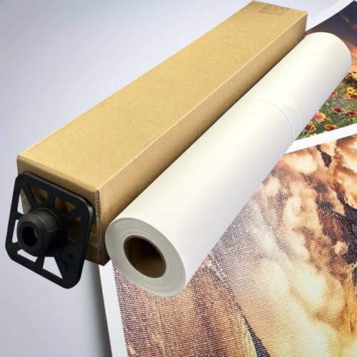 Polyester Inkjet Canvas 60"x40ft. Roll (10oz) Matte Finish for Inkjet Water-based Dye and Pigment Ink Jet Printers - size: 60"x40'