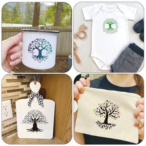 Small Stencils for Painting on Wood Burning Reusable, 3 Inch Reusable Stencil for Craft Ornament Paint Template Stencils for Wall Card Rock Wood Signs Coasters Canvas Home Decor(Tree) - style: tree