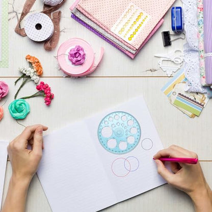 Circle Template Circle Round Stencil Templates for Drawing Professional Circle Ruler Multi Function Drawing Aid Tool Large and Small Size Suit for Studying Designing Office - size: 11.5 cm / 4.53 inches