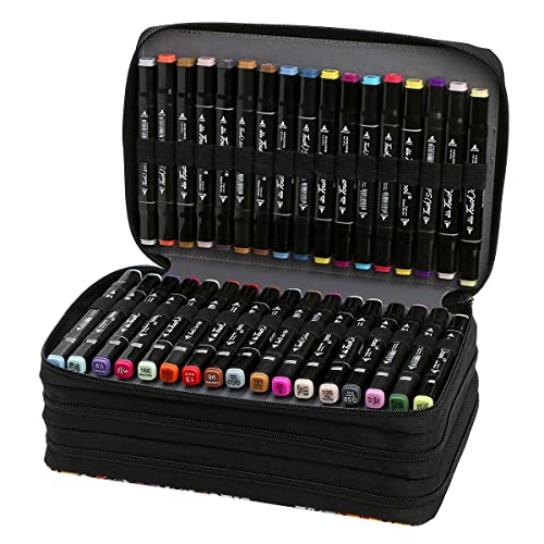 Lbxgap 102 Slots Marker Pen Organizer Case w/Handle - color: Sea, size: 102