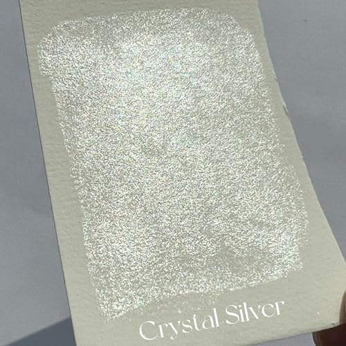 Handmade Watercolor Paint Silver Splendor Metallic Full Pan Watercolour Paints (Crystal Silver) - color: Crystal Silver (Full Pan)