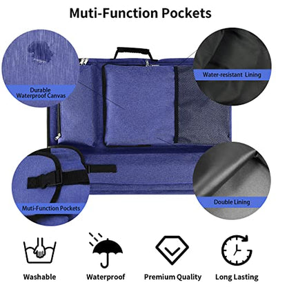 TreochtFUN Art Bags for Supplies Portfolio Case 19 X 25.5 in Artist Folder - color: Navy Blue