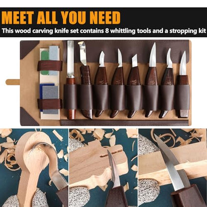 VIBRATITE Deluxe Wood Carving Kit, 15 PCS Wood Carving Tools for Beginners - color: 15pcs