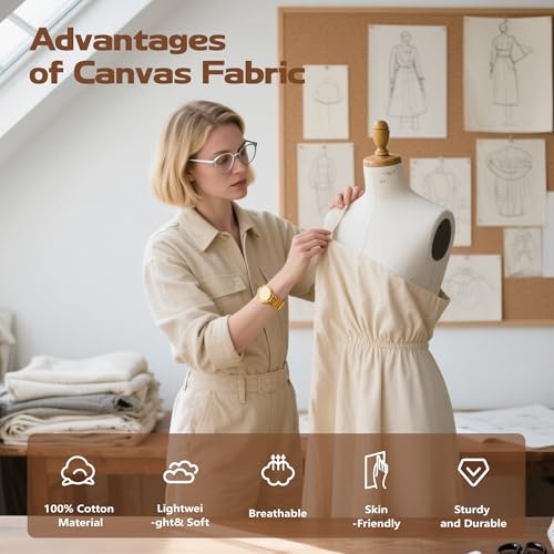 Canvas Fabric, Premium 10oz Natural Cotton Duck Canvas Fabric 62'' Wide for Arts & Crafts, Backings, Covers,1Yd (60 x 360 inchs) - color: Natural, size: 10Yd (60 x 360 inchs)