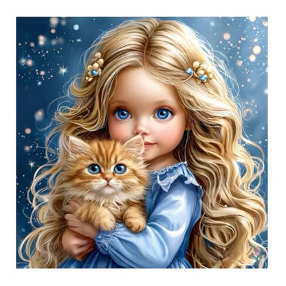 SJUTOUCI Cat Diamond Art Kit for Adults, Kitten Diamond Painting - color: Cat