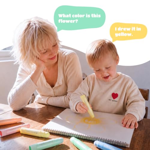 JUPITEARTH Tempera Paint Sticks for Kids, Quick Drying, 12 Pastel Colors - color: 12 Pastel Colors