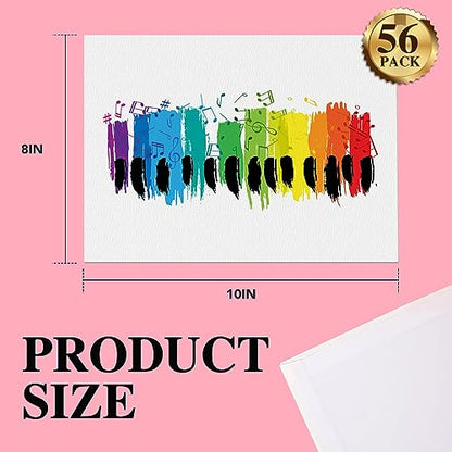 ESRICH 56 Pack 8x10 Primed Canvas Boards Bulk for Acrylic Painting - size: 8*10in 56pack