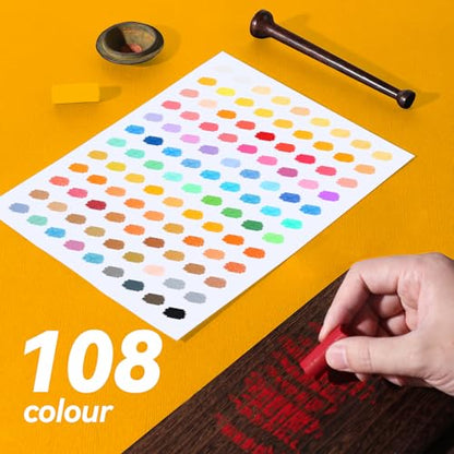 Paul Rubens Soft Pastels, 108 Colors Pastels for Artists and Beginners - style: 108 Colors