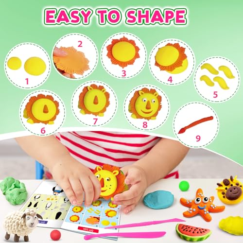 Air Dry Clay 192 Colors, Modeling Magic Clay Gift for Kids - color: 192 Colors